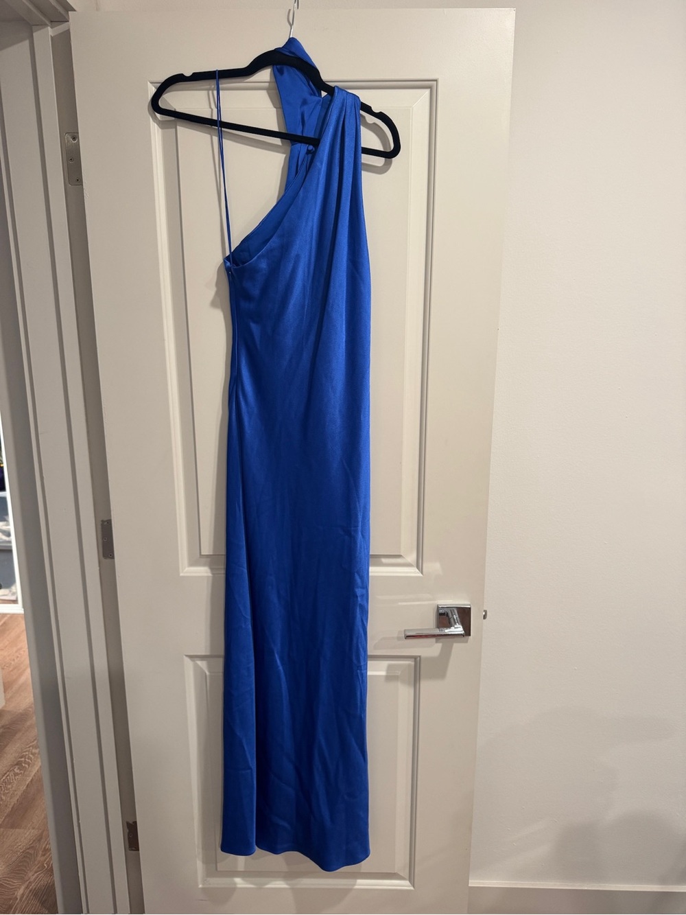 Alice + Olivia One-Shoulder Blue Evening Dress